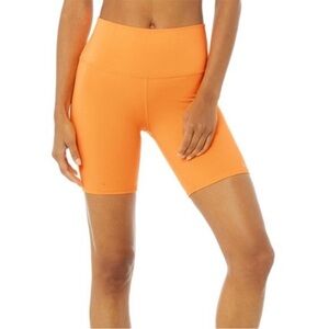ALO Yoga High Waisted Bike Shorts in Orange